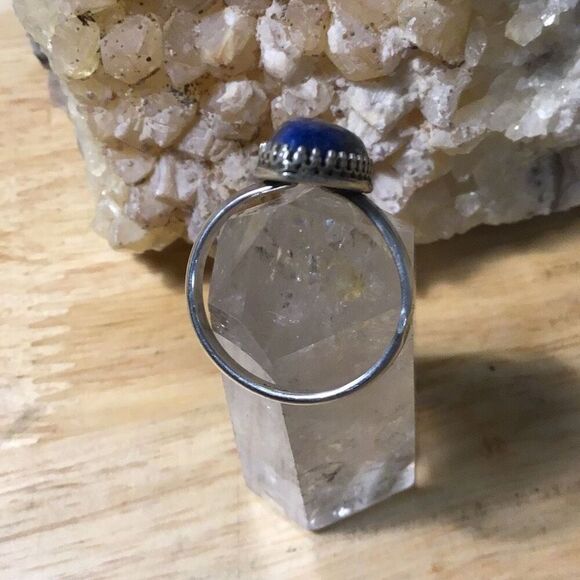 Ring, Blue Sodalite Stone and Sterling Silver Ring, size 8.5, NEW, Handmade - Picture 5 of 8